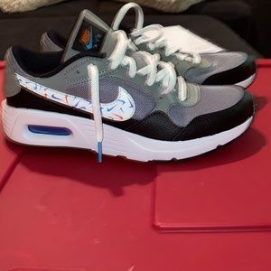 Fits like woman’s 8 but Boys size 6 brand fit us perfectly I discovered recently